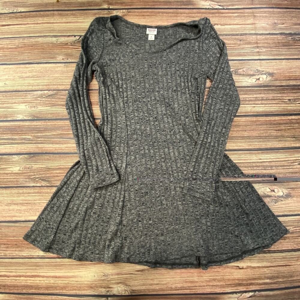 Mossimo Supply Company Women's Long Sleeve Knit Dress Gray Size Medium